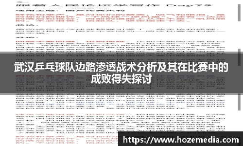 武汉乒乓球队边路渗透战术分析及其在比赛中的成败得失探讨
